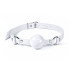 Кляп силіконовий Feral Feelings Silicon Ball Gag White/White, білий ремінець, біла кулька