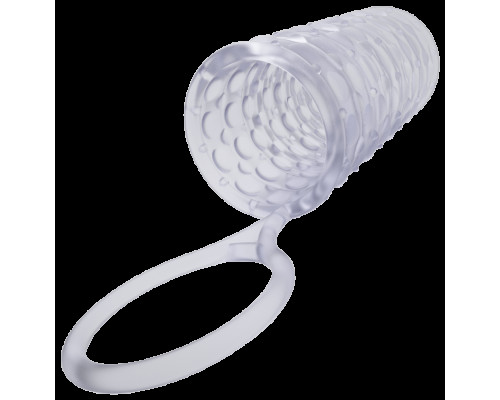 Насадка на член Dorcel Mr Reverse XL з кільцем для мошонки, стимулюючий рельєф