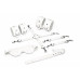 Набір Feral Feelings BDSM Kit 5 White, наручники, поножі, хрестовина, маска, падл