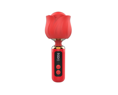Вібромасажер Loviss Rose Mini Massage Wand Vibrator, головка у вигляді троянди, 9 режимів