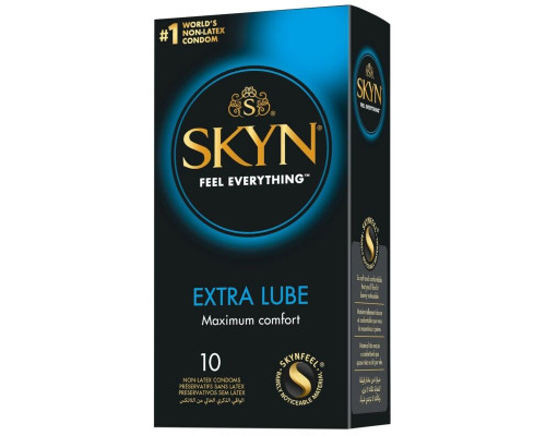 Безлатексні преміум-презервативи SKYN Extra Lube 10 шт, на 40 % більше змазки