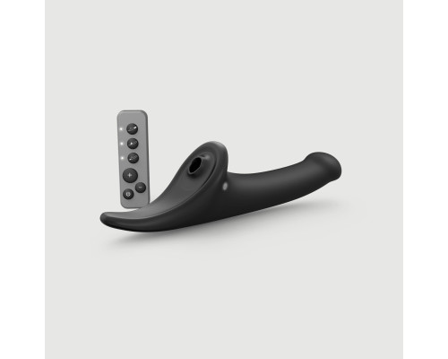 Вібронасадка для страпону з вакуумною стимуляцією Strap-On-Me Multi Orgasm Dildo M Black