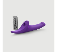 Вібронасадка для страпону з вакуумною стимуляцією Strap-On-Me Multi Orgasm Dildo M Purple