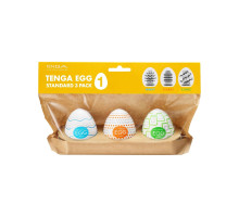 Набір мастурбаторів-яєць Tenga Egg Standard 3 Pack 1 (Wavy, Starry, Cubic)