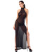 Сукня Noir Handmade F372 Onyx Twin-slit Long dress XL