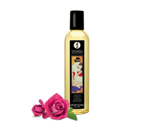 Массажное масло Shunga Aphrodisia - Roses (250 мл) натуральное увлажняющее
