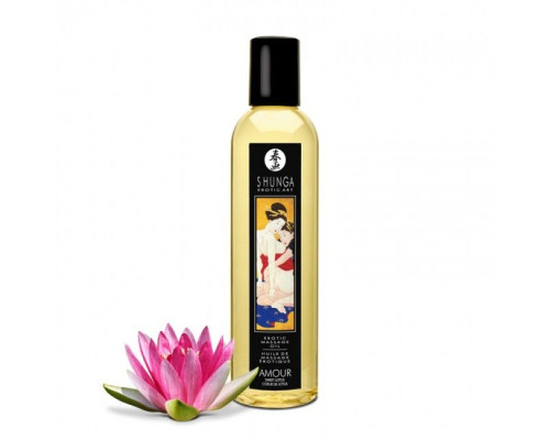 Массажное масло Shunga Amour - Sweet Lotus (250 мл) натуральное увлажняющее