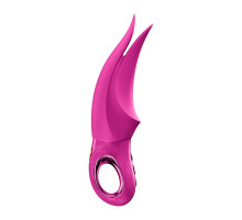Вібратор для клітора Fun Factory VOLTA Magenta, гнучкий подвійний кінчик