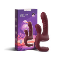 Смарт-пульсатор Magic Motion Magic Duet Bordeaux, 10 режимів пульсацій, 10 режимів вибрації