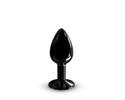 Металева анальна пробка з кристалом Dorcel Diamond Plug Black S (м'яте паковання!!!)