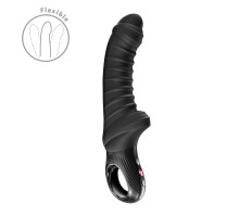 Вібратор для точки G Fun Factory TIGER Black, ребристий, підходить для анальної стимуляції