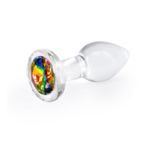 Скляна анальна пробка NS Novelties Crystal - Desires - Rainbow Gem - Small