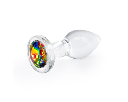 Скляна анальна пробка NS Novelties Crystal - Desires - Rainbow Gem - Small