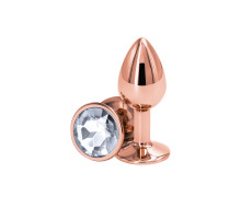 Анальна пробка NS Novelties Rear Assets - Rose Gold - Small - Clear