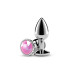 Анальна пробка NS Novelties Rear Assets - Silver - Small - Pink Gem