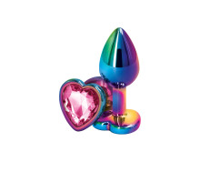 Анальна пробка NS Novelties Rear Assets - Multicolor Heart - Small - Pink