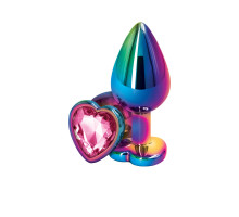Анальна пробка NS Novelties Rear Assets - Multicolor Heart - Medium - Pink