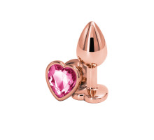 Анальна пробка NS Novelties Rear Assets - Rose Gold Heart - Small - Pink