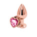 Анальна пробка NS Novelties Rear Assets - Rose Gold Heart - Medium - Pink