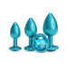 Набір анальних пробок NS Novelties Rear Assets - Trainer Kit - Iridescent Teal - Teal Gem