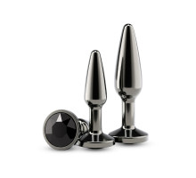 Набір анальних пробок NS Novelties Rear Assets - Tapered Trainer Kit - Gunmetal - Black