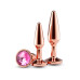 Набір анальних пробок NS Novelties Rear Assets - Tapered Trainer Kit - Rose Gold - Pink