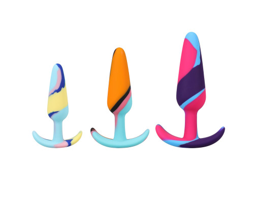 Набір анальних пробок Doc Johnson Mood Naughty 1 Kaleidoscope Trainer Set