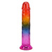 Фалоімітатор Doc Johnson Crystal Jellies - 7.5 Inch Dong - Rainbow