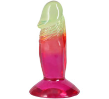 Фалоімітатор Doc Johnson Crystal Jellies - 4.5 Inch Classic Dong - Rainbow