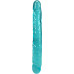 Фалоімітатор двосторонній Doc Johnson Crystal Jellies 12" Jr. Double Dong Teal