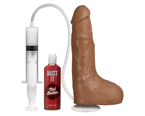 Фалоімітатор, що кінчає Doc Johnson The Realistic Cock ULTRASKYN - Squirting 9,5 Inch Caramel