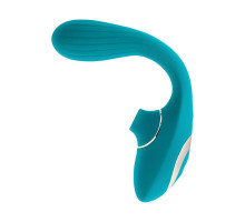 Вібратор S Pleasures Dual Suction - Turquoise