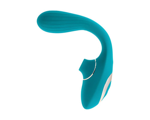 Вібратор S Pleasures Dual Suction - Turquoise