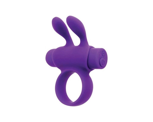 Ерекційне віброкільце S Pleasures Premium Rabbit Ring фіолетове, зі знімною віброкулею та вушками