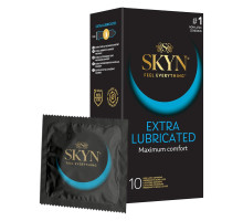 Безлатексні преміум-презервативи SKYN Extra Lubricated 10 шт, на 40 % більше змазки