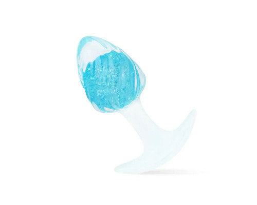 Анальна пробка Liebe Seele Icecream-shaped Crystal Anal Plug - Blue Small