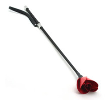 Стек Liebe Seele Flower Rhythm - Black and Red Leather Flowers Riding Crop