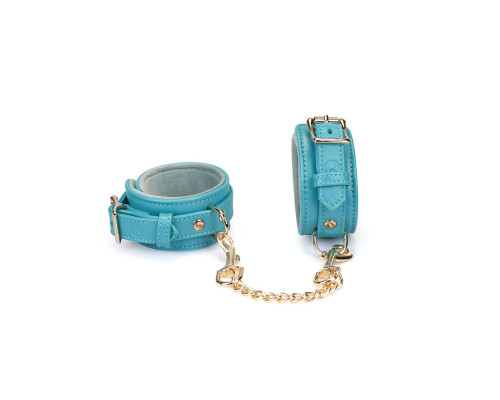 Наручники Liebe Seele Blue Lamb leather Wrist Cuffs with Velvet Lining