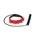 Нашийник з повідцем Liebe Seele Flower Rhythm - Black and Red Leather Flowers collar with Leash