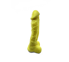 Мило у формі пеніса Чистий Кайф Yellow size XL, крафтове мило-член, натуральне