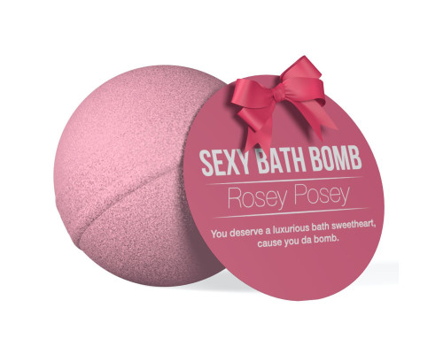 Супербомбочка для ванни Dona Bath Bomb — Rosey Posey (128 г), приємний аромат троянди