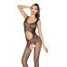 Бодістокінг Passion BS044 black, комбінезон з відкритим животиком