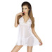 Прозора сорочка бебі-дол Passion JANET CHEMISE S/M, white, трусики