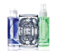 Мастурбатор Fleshlight Quickshot Vantage Value Pack: змазка і засіб для чищення
