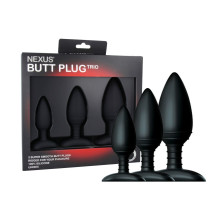 Набір анальних пробок Nexus Butt Plug Trio, макс. діаметр 3–4–5 см