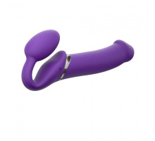 Безремінний страпон з вібрацією Strap-On-Me Vibrating Violet XL, діам. 4,7см, пульт ДК, регульований
