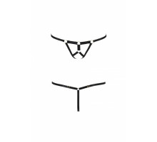 Трусики стрінги зі стреп Passion Exclusive ARMANDA THONG S/M, black