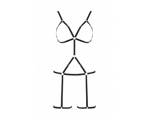 Портупея-стрепи на все тіло Passion Exclusive INDICA L/XL, black