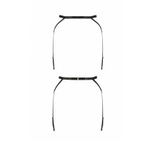 Пояс-стрепи з підв'язками для панчох Passion Exclusive MEGGY GARTER BELT L/XL, black