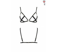 Відкритий бюстгальтер-стрепи Passion Exclusive NICKY BRA L/XL, black